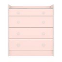 Ver imagem 1 de Cômoda com Trocador e 4 Gavetas Aurora Rosa Acetinado