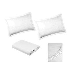 Jogo de Cama King Size Liso 300 Fios Nova América:branco - 5
