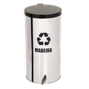 Ver imagem 7 de Lixeira Coleta Seletiva Pedal 60l de Aço Inox - Marrom