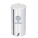 Ver imagem 3 de Lixeira Coleta Seletiva Pedal 60l de Aço Inox - Marrom