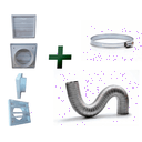 Ver imagem 1 de Kit p/Instalação Coifa Auto-Fechante 150mm + Duto Semi 8m