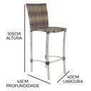 Ver imagem 4 de Banqueta em Alumínio - Edícula, Balcão, Mesa de Jantar - Capuccino