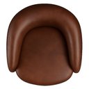 Ver imagem 3 de Poltrona Giratória 87cm Heidi Courino Marrom - Sallar Home