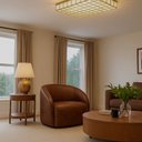 Ver imagem 1 de Poltrona Giratória 87cm Heidi Courino Marrom - Sallar Home