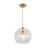 Pendente Half Bronze 15cm para 1xE27 Vidro Transparente Bivolt para Salas e Quartos - DCD04058 - 1
