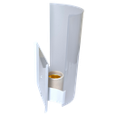 Ver imagem 3 de Kit 2 Arandela Calha Parede C/lente de Polimero Random:liso Fosco/branco/110/220