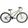 Bicicleta Aro 29 Lançamento Tamanho 13 Rebaixado em Aço 12 Velocidades Relação 2x6 - Branco/Amarelo - 1