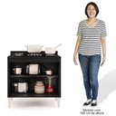 Ver imagem 3 de Balcão para Cooktop 80cm 2 Portas Flórida Preto/cinza - Lumil