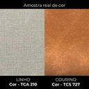 Ver imagem 4 de Sofa Living 2 Lugares Bellare 180 cm Pes Madeira Linho e Courino Tca 210 Tcs 727 Moll