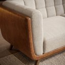 Ver imagem 7 de Sofa Living 2 Lugares Bellare 180 cm Pes Madeira Linho e Courino Tca 210 Tcs 727 Moll
