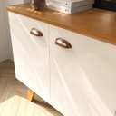 Ver imagem 5 de Balcao Buffet Atlanta 4 Portas 164 Cm Off White Nature Tebar