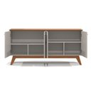 Ver imagem 6 de Balcao Buffet Atlanta 4 Portas 164 Cm Off White Nature Tebar