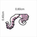 Ver imagem 2 de Tapete Capacho Polvo no Formato 60x40 Cm Branco