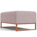 Ver imagem 7 de Puff Decorativo Sala De Estar Cléo 90cm Base De Ferro Cobre W01 Suede Rosê - Lyam Decor