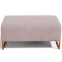 Ver imagem 5 de Puff Decorativo Sala De Estar Cléo 90cm Base De Ferro Cobre W01 Suede Rosê - Lyam Decor
