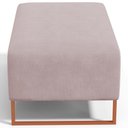 Ver imagem 6 de Puff Decorativo Sala De Estar Cléo 90cm Base De Ferro Cobre W01 Suede Rosê - Lyam Decor