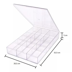 Caixa Organizadora Transparente - Divisórias Modulares