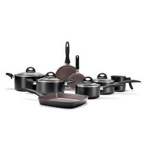 Jogo de Panelas Antiaderente Ceramic Life Smart Plus 8 Peças Preto