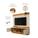 Ver imagem 6 de Estante para TV e Home Theater até 75 Polegadas 183,5cmx186,5cm Siena Branco Cinamomo/Off White