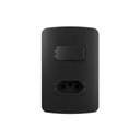 Ver imagem 1 de Interruptor Simples 10a e Tomada 2p+t 20a Margirius B3 Colors com Placa 4x2 Preto Ebony
