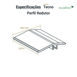 Perfil Redutor Tecno 06 Eucafloor Barra 1,80m - Cor 06 - 3