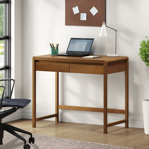 Escrivaninha 2 Gavetas Madeira Maciça Modena