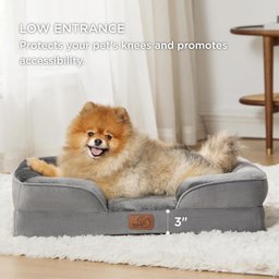 Bedsure Cama Ortopédica para Cães Pequenos, Camas Reforçadas para Cães Pequenos – Sofá de Espuma com - 5