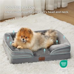 Bedsure Cama Ortopédica para Cães Pequenos, Camas Reforçadas para Cães Pequenos – Sofá de Espuma com - 4