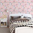 Ver imagem 2 de Papel de Parede Decorativo Baby Infantil Unicórnios - 3,30m
