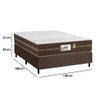 Cama Box Baú Casal Colchão Molas Flora Gazin + Box Sintético 52x138x188 Cor:Marrom - 5