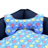 Caminha Cachorro Grande de Canto 70cm x 70cm Azul com Almofada Ossinho + Colchonete Pet 90cm x 70cm - 6