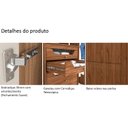Ver imagem 3 de Guarda Roupas 2 Portas de Correr e 4 Gavetas c/ Pés Blumenau Branco - Panan