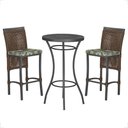 Ver imagem 1 de Mesa Bistrô e 2 Banquetas Roma Preta Corda Náutica Estofado 5 Trama Original