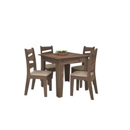 CONJUNTO ISIS 0,90 COM 4 CADEIRAS - Amêndoa - 51C - 2