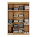 Ver imagem 2 de Guarda-Roupa Solteiro 122cm 4 Portas e 2 Gavetas Lira Multimóveis Mp4804 Madeirado/Branco