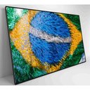 Ver imagem 4 de Quadro Bandeira Do Brasil Em Fitas 90x60 Cm Adesivo