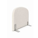 Ver imagem 5 de Kit Cabeceira King 158cm + Recamier Banco Puff Bouclé Fly:Off White
