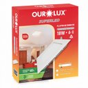 Ver imagem 2 de Plafon Led Embutir 18w Bivolt 2700k Quadrado Ourolux