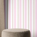 Ver imagem 1 de Papel de Parede Autocolante Listrado Chiclets em Tons de Rosa e Bege