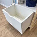 Ver imagem 5 de Aparador Linea Slim Moderno sem Porta 1 Gaveta Madeira Maciça 53cm Branco e Natural Artfactory