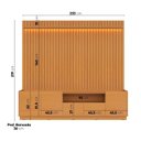 Ver imagem 3 de Rack com Painel para TV até 84 Polegadas Ripado com Iluminação 100% MDF 219cmx233cm Vitoria Regia Yescasa Nature