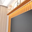 Ver imagem 7 de Rack com Painel para TV até 84 Polegadas Ripado com Iluminação 100% MDF 219cmx233cm Vitoria Regia Yescasa Nature