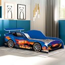 Ver imagem 1 de Cama Solteiro Temática Carro Montessori Premium para Meninos:azul