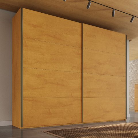 Guarda Roupa Hanover 02 Portas Flutuantes 100 MDF - Mademarcs