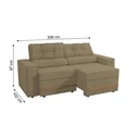 Ver imagem 3 de Sofá Retrátil e Reclinável 2 Lugares Havana 206cm em Bouclé Fendi