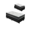Cama Box + Colchão de Solteiro D45 Firm Confort 78x188x53cm Preto Suporta até 150kg por Pessoa - 1