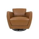 Ver imagem 6 de Kit 2 Poltronas Decorativas Valentina Sala de Estar Giratória Couro Caramelo Brilho G40 - Gran Belo