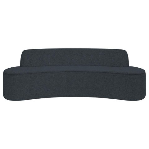 Sofá 5 Lugares para Sala de Estar Living 280cm Koane D06 Bouclê Cinza Escuro - Mpozenato