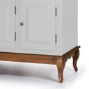 Ver imagem 3 de Balcão Buffet 4 Portas 3 Gavetas 60805 Hannover Linz Móveis - Branco/imbuia Glazer