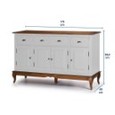 Ver imagem 4 de Balcão Buffet 4 Portas 3 Gavetas 60805 Hannover Linz Móveis - Branco/imbuia Glazer